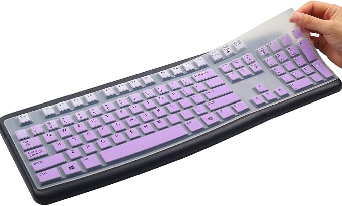 Silicone Keyboard Cover for Logitech K120 & MK120 Ergonomic Desktop USB Wired - Image 2