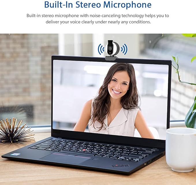 NexiGo N680E 1080P Webcam with Ring Light, Privacy Cover and Dual Microphone - Image 5