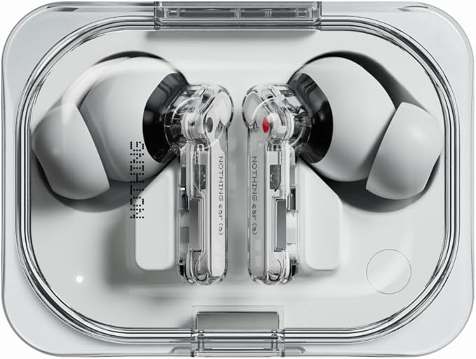 Nothing Ear Wireless Earbuds, 45dB Hybrid Noise Cancelling Earbuds, Hi-Res Audio by NothingR