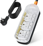 Surge Protector Power Strip, Covozon 3 Outlets 6ft Extension Cord, 1875W by COVOZON