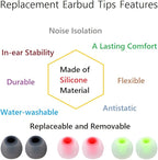 Silicone Earbud Tips Earbuds Replacement Ear Tips Gels Bud - Image 6