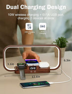 LED Bedside Lamp with Wireless Charger, 3 in 1 Touch Control Bedside Lamp - Image 5