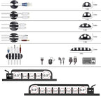 ELII 302PCS Cable Management Kit 4 Cable Sleeve, 45Cable Clips, 11Cable Holders - Image 7