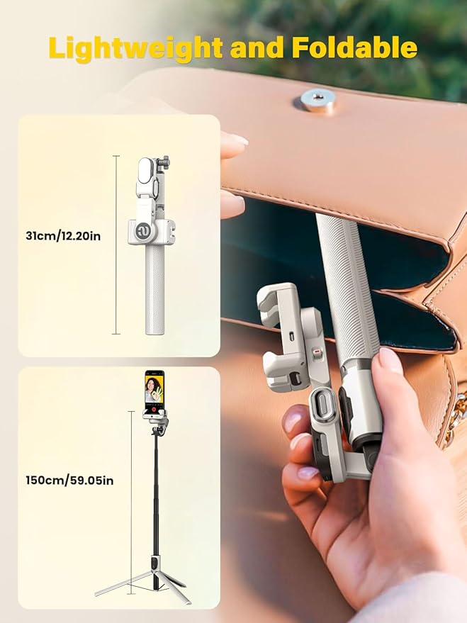 Smartphone Gimbal Stabilizer, Smart Face Tracking Tripod Without APP - 4 in 1 - Image 6