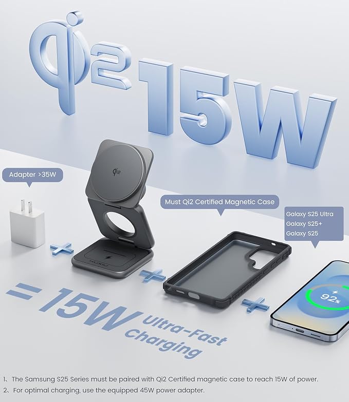 Qi2 Certified 3 in 1 Charging Station - Image 2