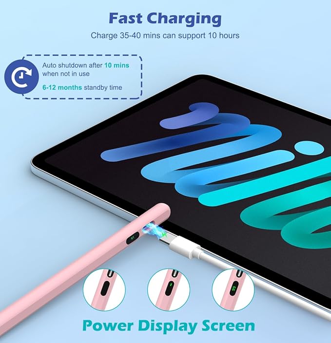 MoKo Stylus Pens for Touch Screens, Fast Charge Stylus Pen for Apple - Image 3