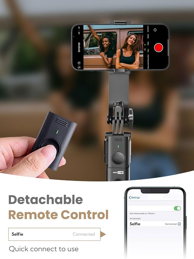 Auto Face Tracking Tripod for iPhone 360°Rotation, Selfie Stick for Android - Image 5