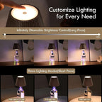 WILIT Wireless Bottle Lamp for Bar Decor, 3-Level Brightness Lampshades for - Image 5