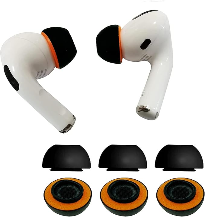 Memory Foam Tips for AirPods Pro, Upgraded Memory Foam&Silicone Hybrid Ear Tips by Kasott