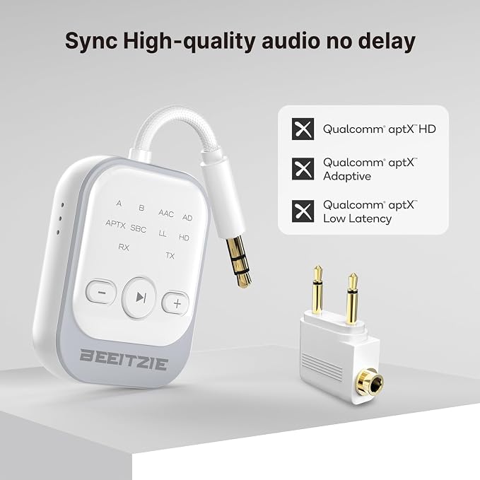 Ultra Bluetooth 5.4 Transmitter & Receiver, 2-in-1 Wireless Audio Transmitter - Image 8