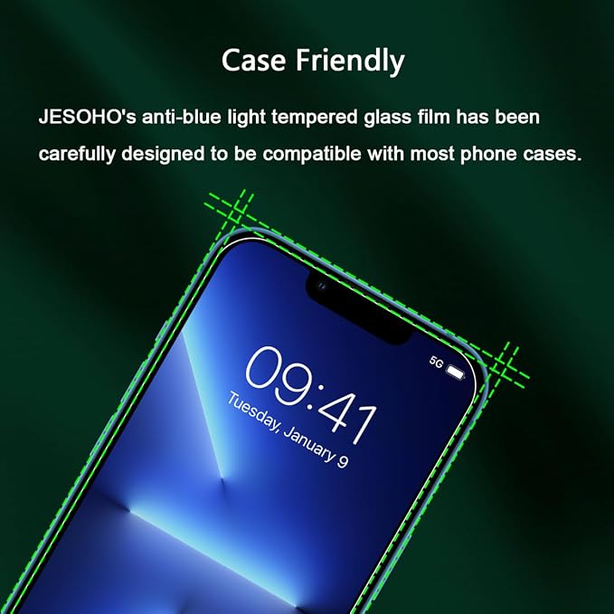 Blue Light Screen Protector for iPhone 13 Pro Max & iPhone 14 Plus, Eye - Image 8