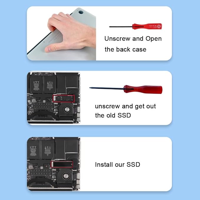 Dogfish 512GB NVMe SSD for MacBook PCIe Gen3x4 M.2 2280, Internal SSD for - Image 8