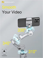 Professional Gimbal Stabilizer for Smartphone w/Wireless Charging OLED Display - Image 8