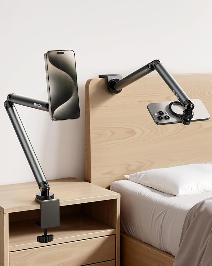 TELESIN Magnetic Phone Holder For Desk and Bed by telesin