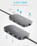 USB C Hub, 9-in-1 Type C Hub - Image 2