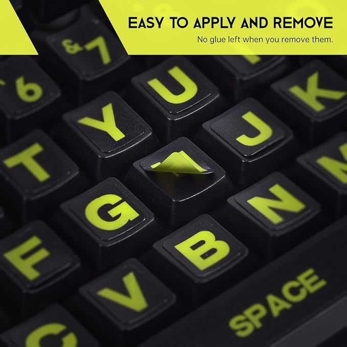 English Keyboard Stickers Full Size Universal PC Computer Laptop Desktop - Image 4