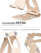 Cell Phone Stand for Desk, Adjustable Desktop Phone Holder Stand, Foldable - Image 3