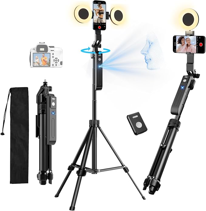 70.9" Auto Face Tracking Tripod 360° Rotation by yAyusiPortableSelfieStand