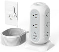 15 ft Extension Cord Tower Power Strip, 11 Outlets 3 USB Chargers, TESSAN Surge by TESSAN