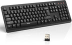 TECKNET Wireless Keyboard, 2.4G Silent Full-Size USB Keyboard by Tecknet