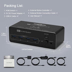 DEMEXBOOK Dual Monitor HDMI Displayport KVM Switch 2 Monitors 2 Computers - Image 8