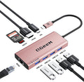 QGeeM USB C Hub Ethernet, 9 in 1 USB Type C Hub HDMI Multi-Port Converter by QGeeM