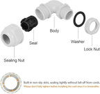 LeMotech M20 Cable Gland, 90 Degree Adjustable 9-14mm Strain Relief, Cord - Image 4