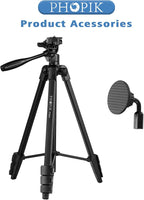 55" Phone Tripod, PHOPIK Aluminum Extendable Tripod Stand - Image 5