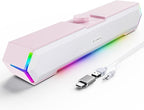 LENRUE G11 Computer Speakers for Desktop, Touch Lights PC Speakers by LENRUE