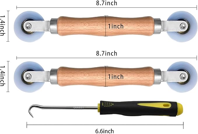 BAYTORY 3Pcs Screen Tool, Window Screen Spline Roller Tool - Image 2