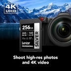 Lexar 256GB Professional Silver SD Card, - Image 3