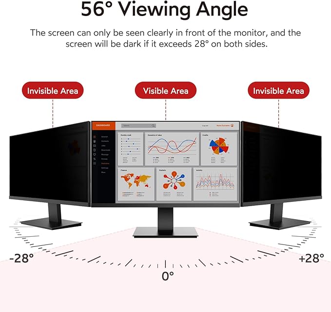 BERSEM 21.5 Inch Monitor Computer Privacy Screen Filter - Image 2