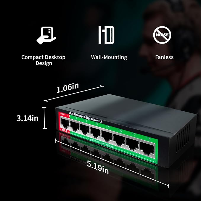 STEAMEMO 8-Port Gigabit Ethernet Switch | Smart Managed - Image 8