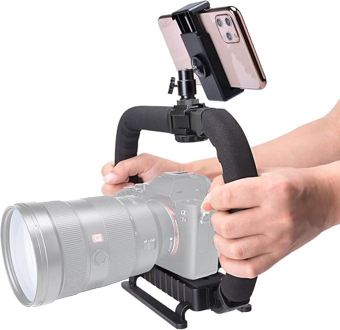 3-Shoe DSLR/Mirrorless/Action Camera Camcorder Phone Stabilizer Expansion Cage - Image 7