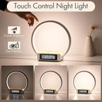 Wireless Charging Station with Alarm Clock, Bedside Lamp with Sunrise Wake-Up - Image 4