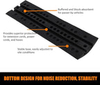 Heavy Duty Speed Bumps for Driveway, 39.4" 2 Pack Rubber Speed Bumps, 2 Channel - Image 8