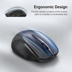 TECKNET Wireless Mouse Silent 4800 DPI Computer USB A & Bluetooth Mouse 6 - Image 9