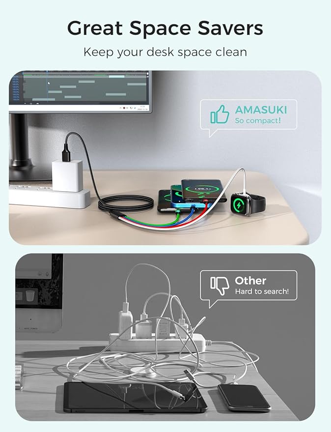 Upgraded Travel Essentials for Apple Watch Charger 4 in 1 Multi Charging Cable - Image 3