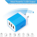 Wall Charger, USB Charger Adapter, 3.1A/3Pack Muti Port Fast Charging Cube - Image 3
