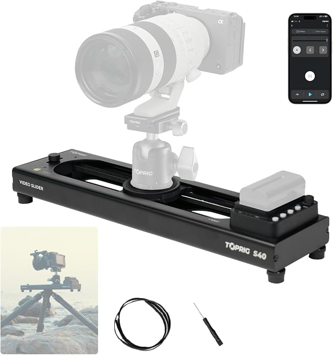 Accsoon Toprig Video Slider, Support APP-Video Mode/Time-Lapse/Loop Mode by toprig