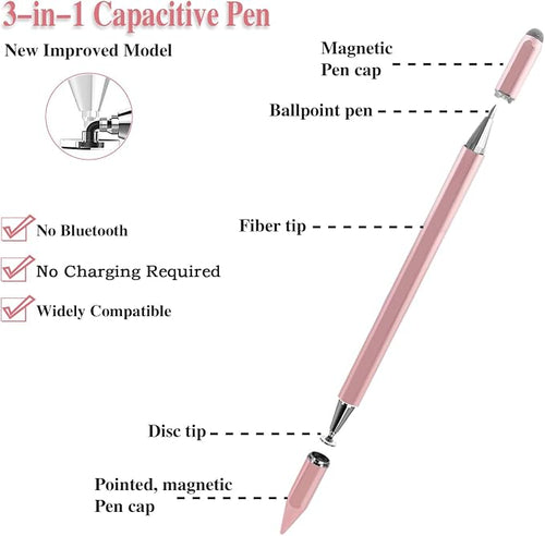 3 in 1 Universal Stylus Pen for Touchscreen, High Sensitivity & Precision - Image 2