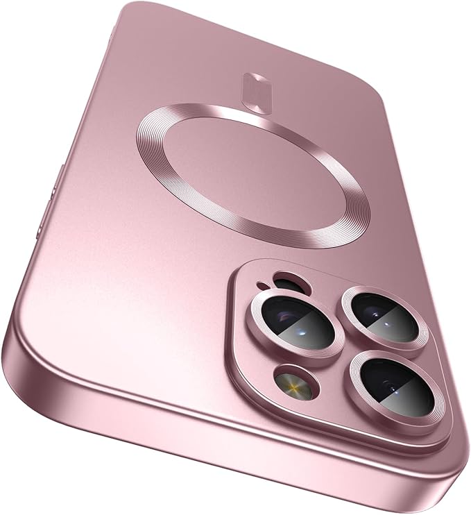 Magnetic for iPhone 16 Pro Case Slim Soft Silicone Bumper Shockproof Metallic by LEKEVO