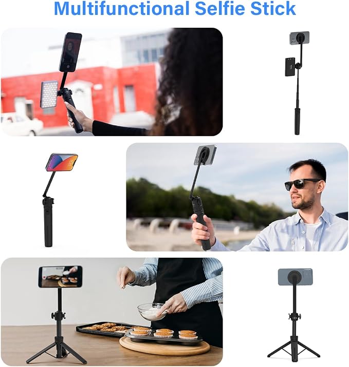 PHOPIK 35" Magnetic Selfie Stick Phone Tripod, Extendable Phone Tripod - Image 7