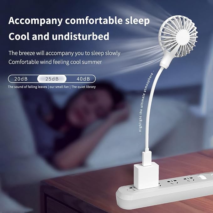 USB Fan, Mini Portable Fan for 360° Rotation, Small Personal Fan for Home Office - Image 5