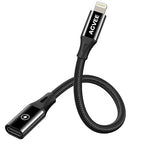 AGVEE 2 Pack 4 inch USB-C Female to Lightning Male Adapter, 30W Fast Charging by AGVEE