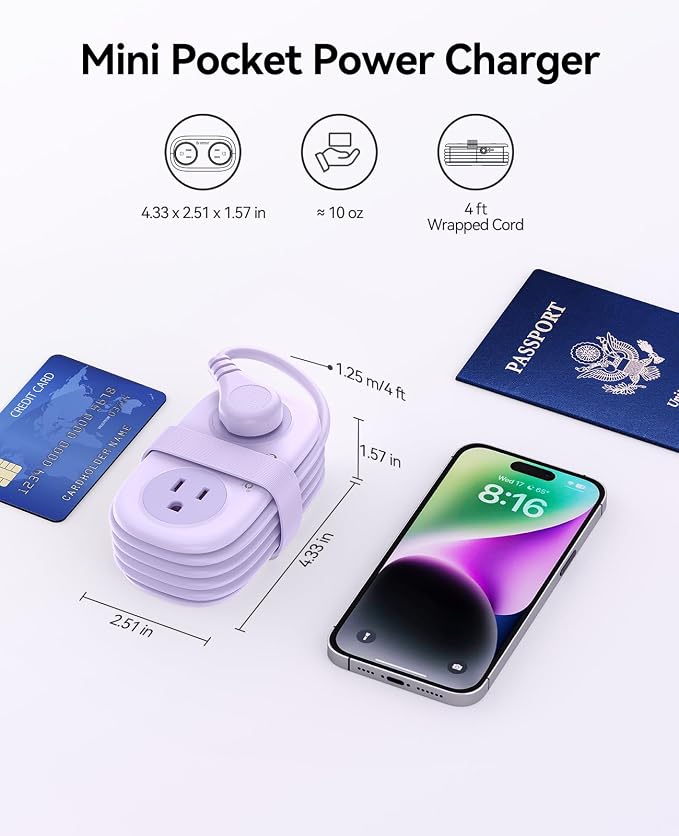 ORICO Purple Travel Power Strip PD20W - Image 4