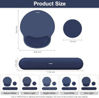 MOSISO Wrist Rest Support for Mouse Pad&Keyboard Set, Circle Curved Ergonomic - Image 7