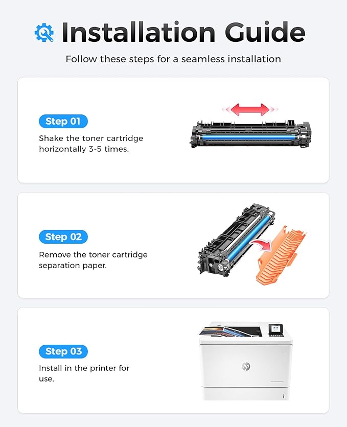 658X Toner Cartridge Set 4-Pack High Yield Replacement - Image 4