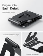 Nulaxy Aluminum Dual Foldable iPad Stand, Fully Adjustable Desktop Tablet Holder - Image 4