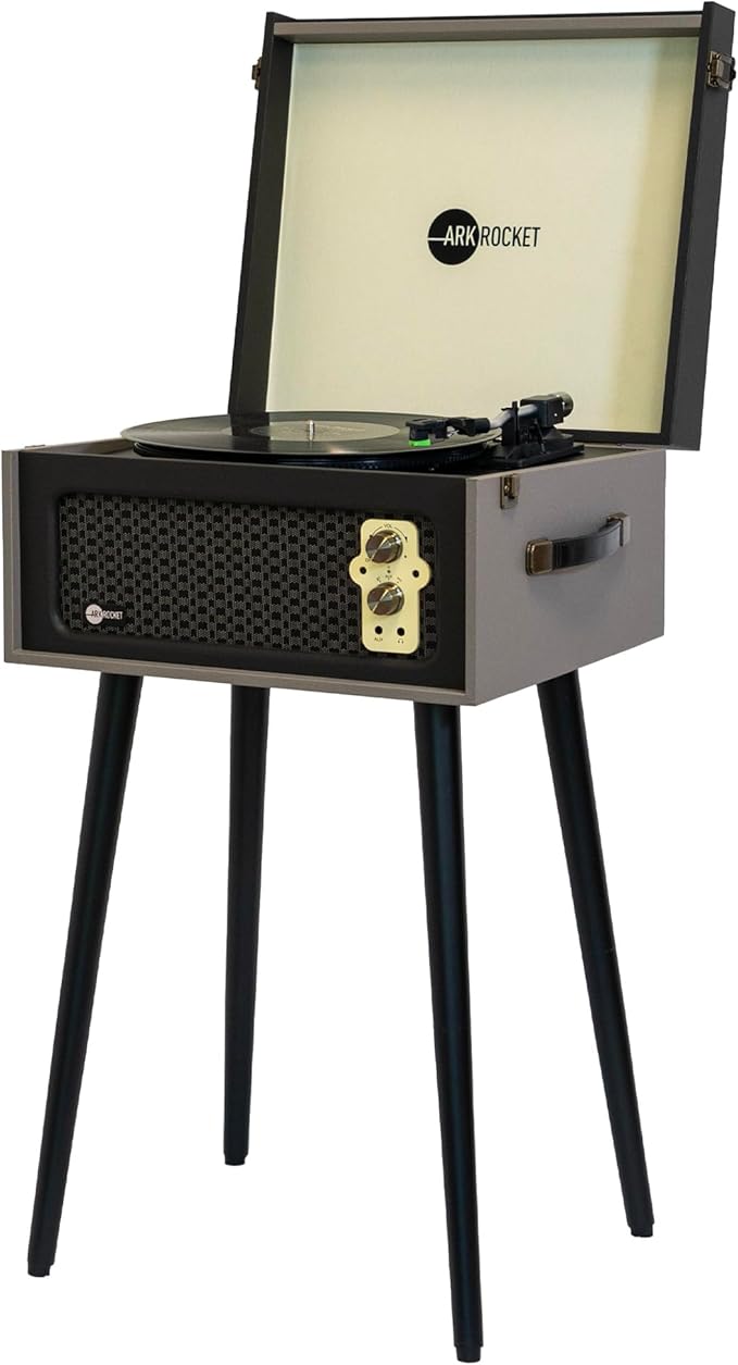 Arkrocket 3-Speed Bluetooth Record Player Retro Turntable by ARKROCKETAUDIO